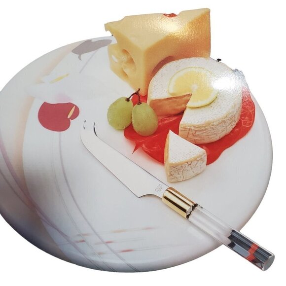 Mikasa Cheese China Platter with Knife - Picture 2 of 7
